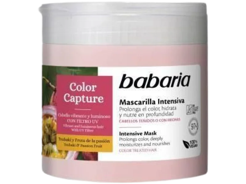 Babaria Maseczka do włosów farbowanych chroniąca intensywność koloru z kamelią i marakują, maska, 400 ml