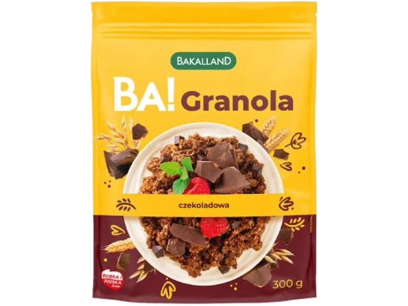 BAKALLAND BA! Granola czekoladowa, produkt sypki, 300 g