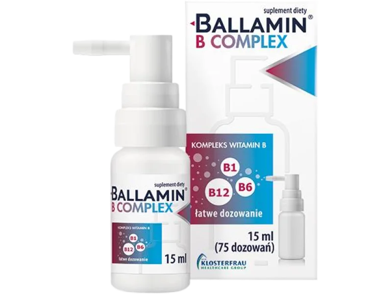 Ballamin B Complex Witaminy z grupy B, aerozol podjęzykowy, 15 ml