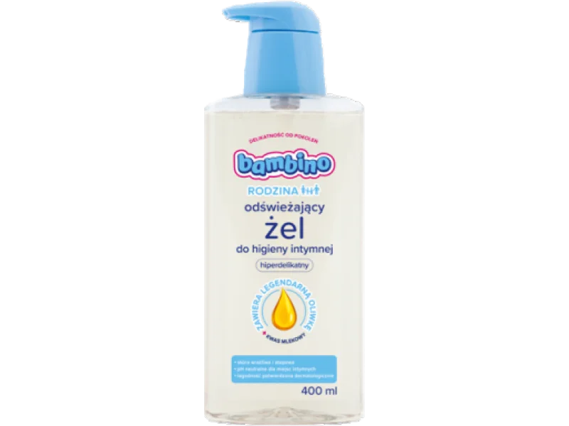 Bambino Rodzina Żel do higieny intymnej odświeżający hiperdelikatny, żel, 400 ml