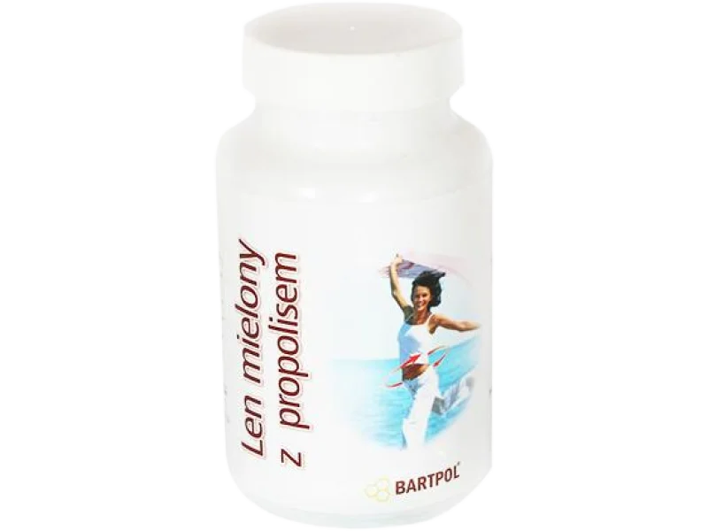 Bartpol Len mielony z propolisem, kapsułki, 60 kaps.