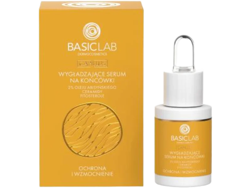 BASICLAB Capillus Wygładzające serum na końcówki Ochrona i Wzmocnienie, 15 ml