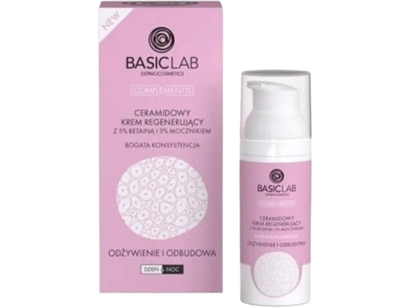 Basiclab ceramidowy regenerujący z betainą i mocznikiem, krem, 50 ml