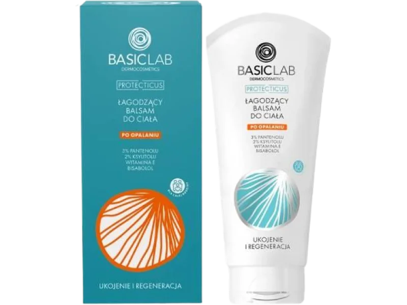 BASICLAB Łagodzący balsam do ciała po opalaniu, 100 ml