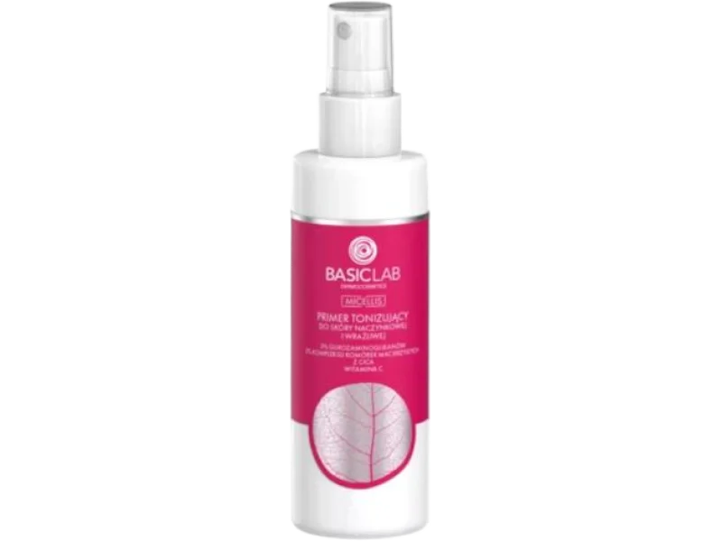 Basiclab Micellis tonik – primer tonizujący do skóry naczynkowej i wrażliwej, 150 ml