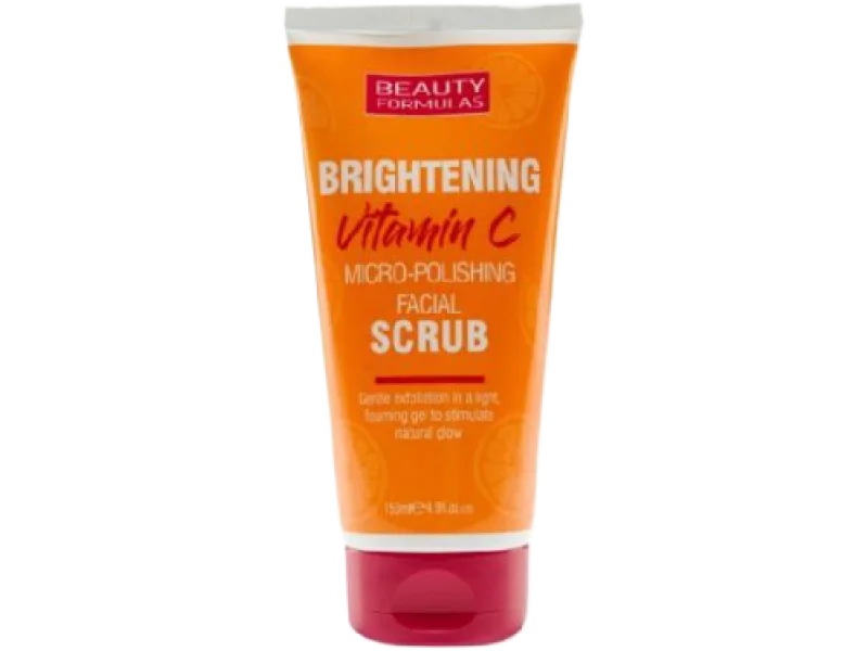 BEAUTY FORMULAS Brightening Vitamin C rozjaśniający peeling do twarzy z witaminą C, 150 ml