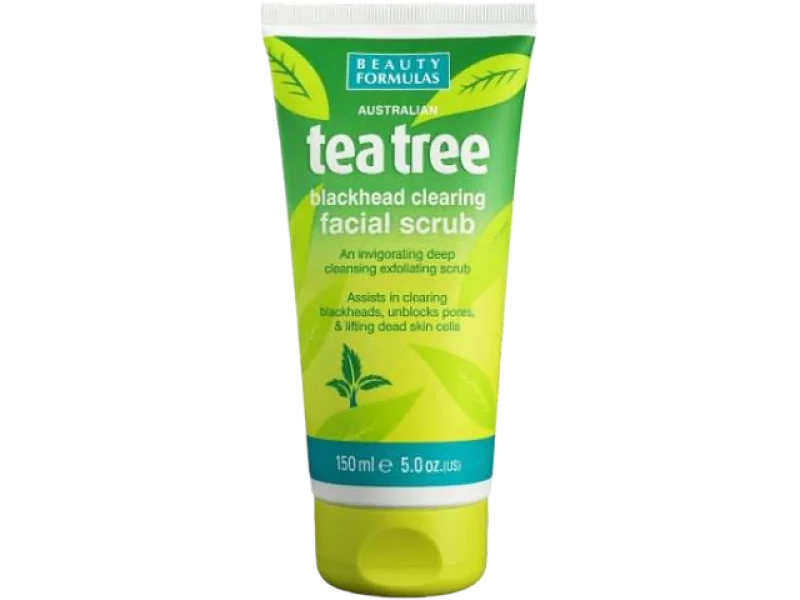 BEAUTY FORMULAS Tea Tree Peeling do twarzy, 150 ml