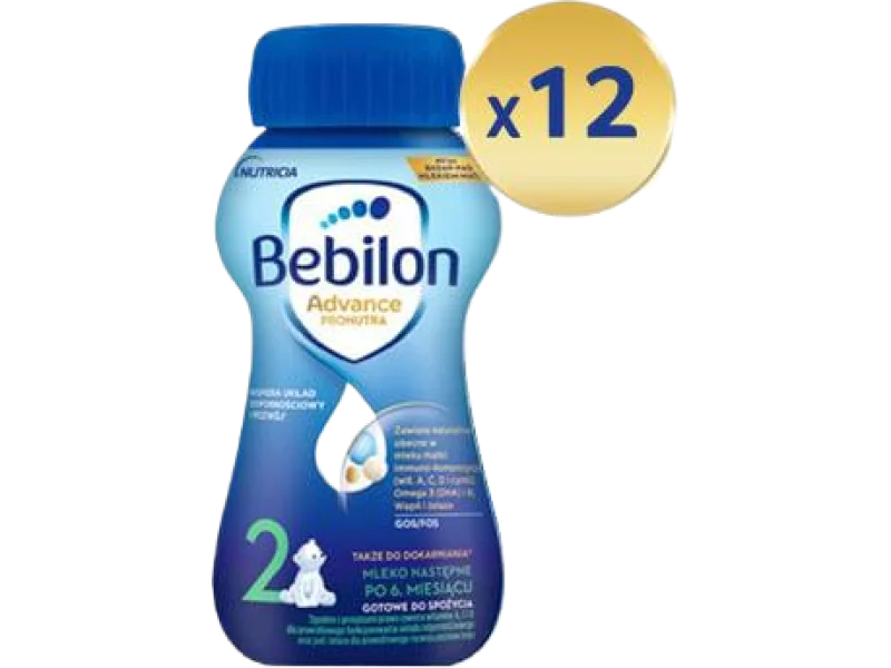 Bebilon 2 Advance Pronutra, płyn, 200 ml x 12 szt ml