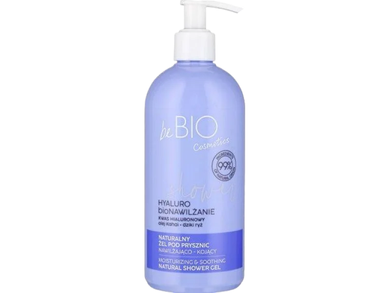 BeBio Hyaluro BIOnawilżanie naturalny żel pod prysznic nawilżająco-kojący olej kahai + dziki ryż, 350 ml