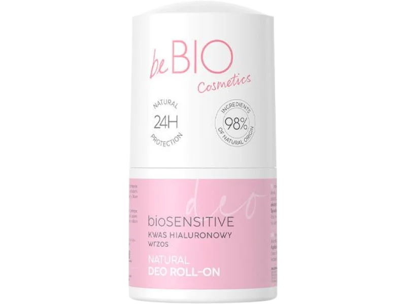 BeBio Hyaluro Biosensitive naturalny deo z kwasem hialuronowym i ekstraktem z wrzosu, roll-on, 50 ml