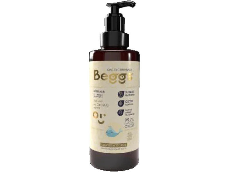 Beggs pod prysznic do ciała i włosów dla dzieci od urodzenia, żel, 200 ml