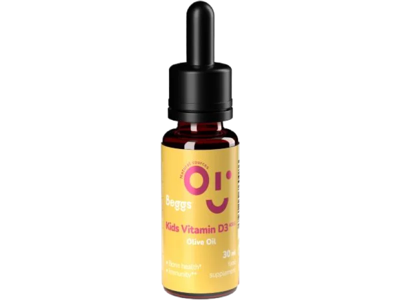 BEGGS Witamina D3 dla dzieci BIO Olive Oil, krople, 30 ml