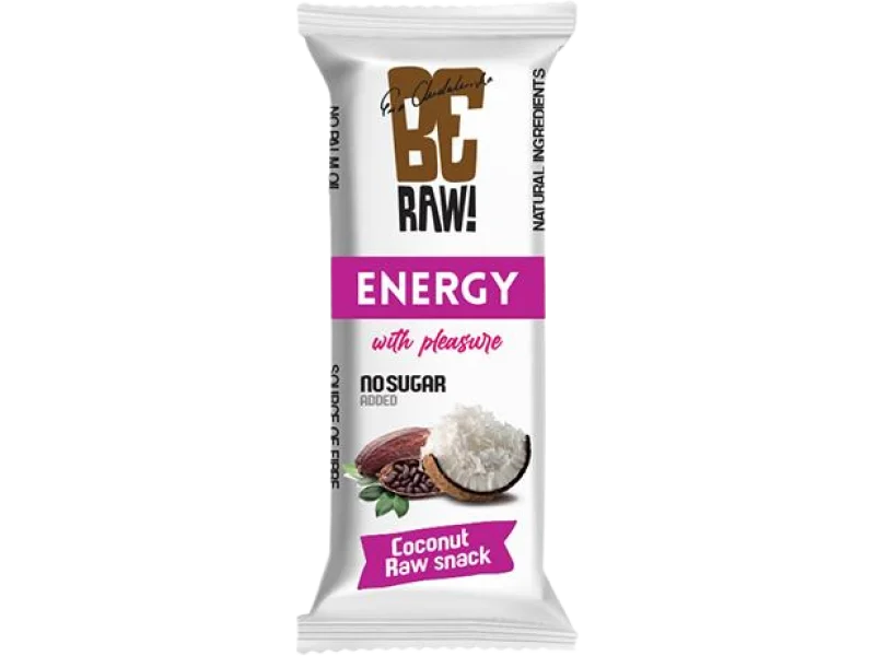 BeRAW Energy Coconut, smak kokosowy, baton, 40 g