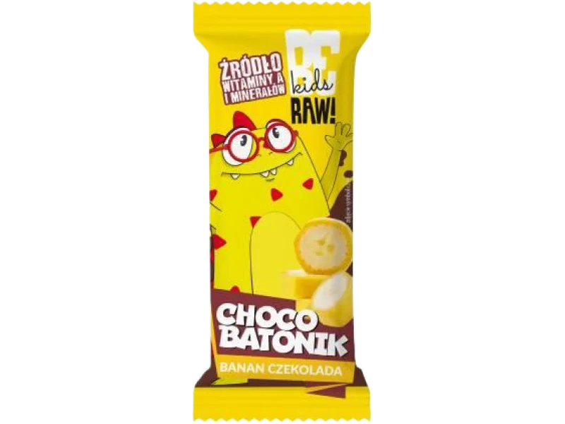 BeRAW Kids batonik banan & czekolada, 25 g