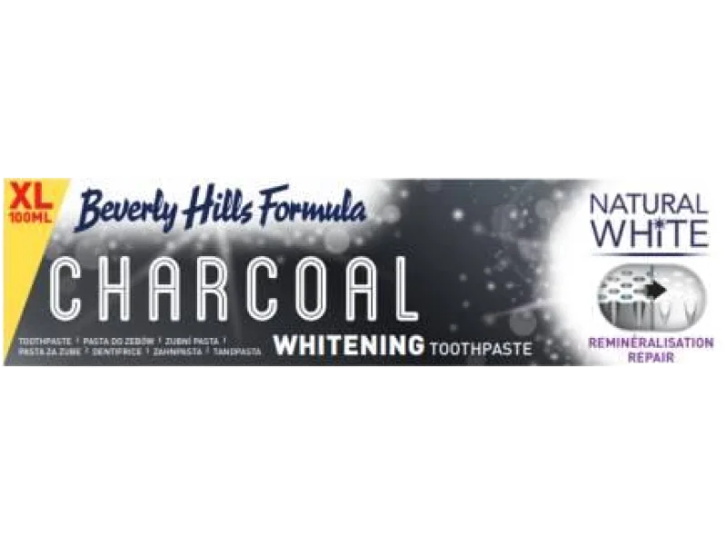 BEVERLY HILLS FORMULA Natural White Charcoal Whitening Pasta do zębów, 100 ml