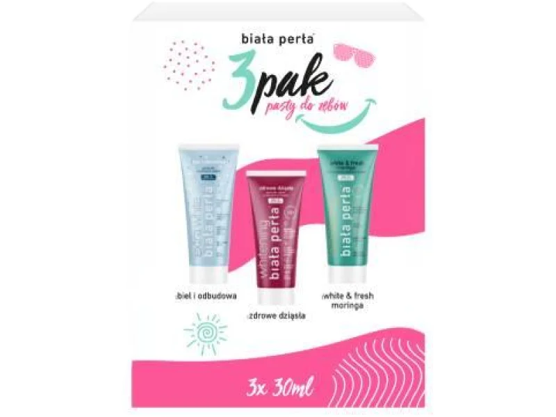 Biała Perła 3pak pasty do zębów, pasta, 90 ml