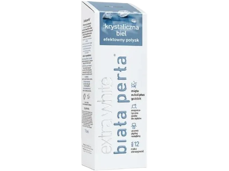 BIAŁA PERŁA PLUS KRYSTALICZNA BIEL Pasta wybielająca zęby, 75 ml