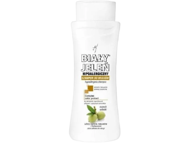 BIAŁY JELEŃ Hipoalergiczny do włosów ciemnych naturalnych i farbowanych, szampon, 300 ml