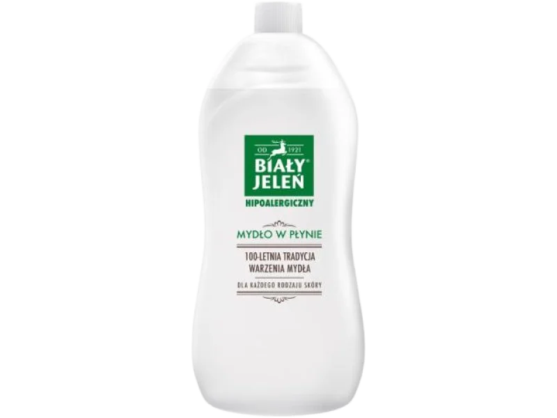 BIAŁY JELEŃ Mydło Hipoalergiczne, płyn, 1000 l