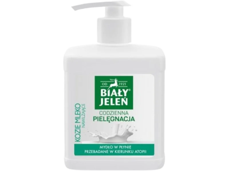 BIAŁY JELEŃ Mydło kozie mleko, płyn, 500 ml