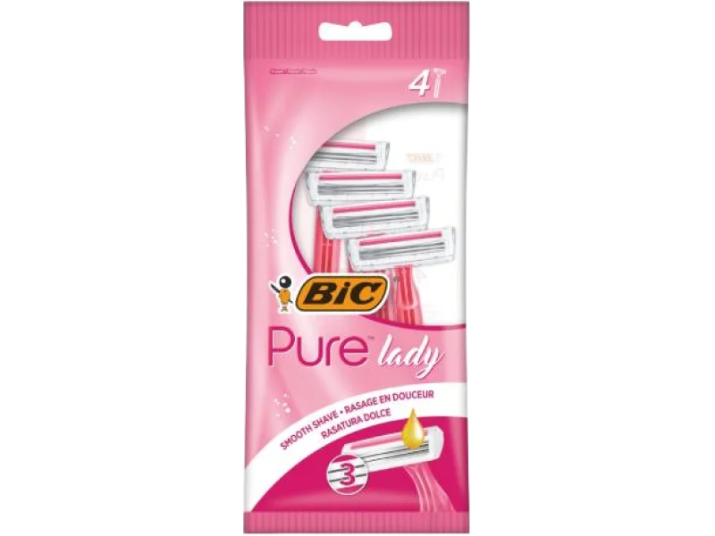 BIC Pure Lady Maszynka do golenia, sprzęt medyczny, 4 szt.
