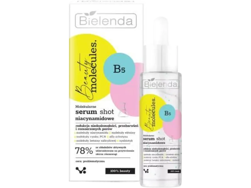 Bielenda Beauty Molecules, molekularne niacynamidowe serum shot, 30 g
