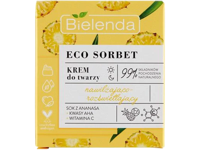Bielenda Eco Sorbet Ananas nawilżająco-rozświetlający, krem, 50 ml