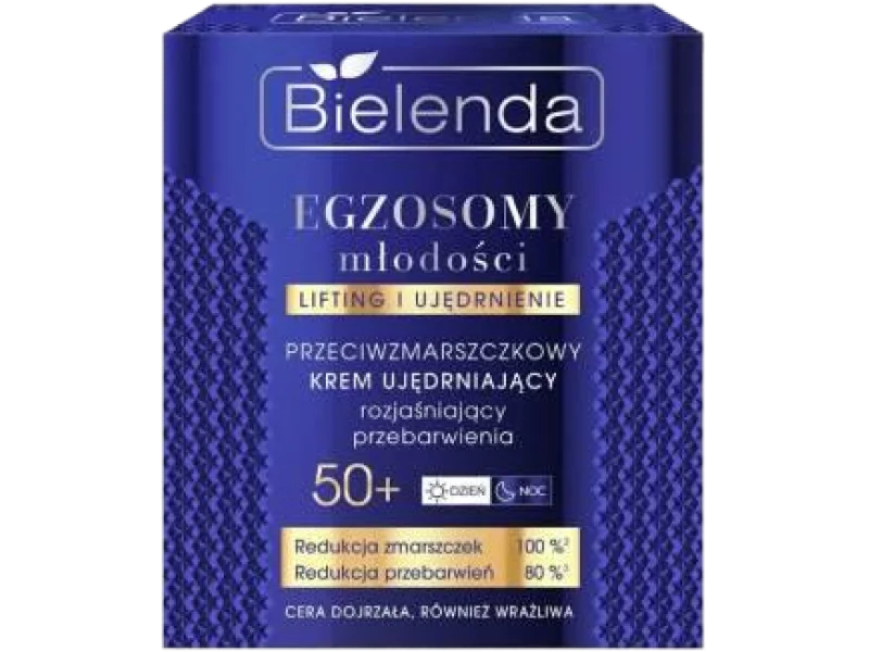 Bielenda Egzosomy Młodości, przeciwzmarszczkowy krem ujędrniający, rozjaśniający przebarwienia 50+, 50 ml