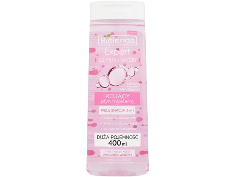 BIELENDA EXPERT CZYSTEJ SKÓRY Kojący płyn micelarny 3w1, 400 ml