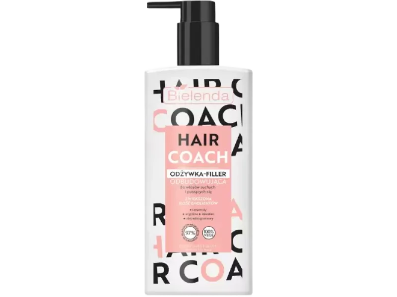 Bielenda Hair Coach odżywka-filler odbudowująca do włosów suchych i puszących, 280 ml