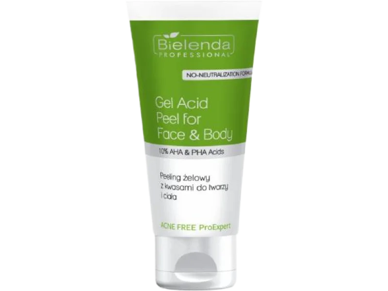 BIELENDA PROFESSIONAL ACNE FREE ProExpert Peeling żelowy do twarzy i ciała z kwasami, 150 ml