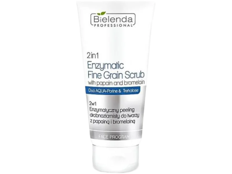 Bielenda Professional enzymatyczny peeling drobnoziarnisty do twarzy z papainą i bromelainą 2w1, 150 ml