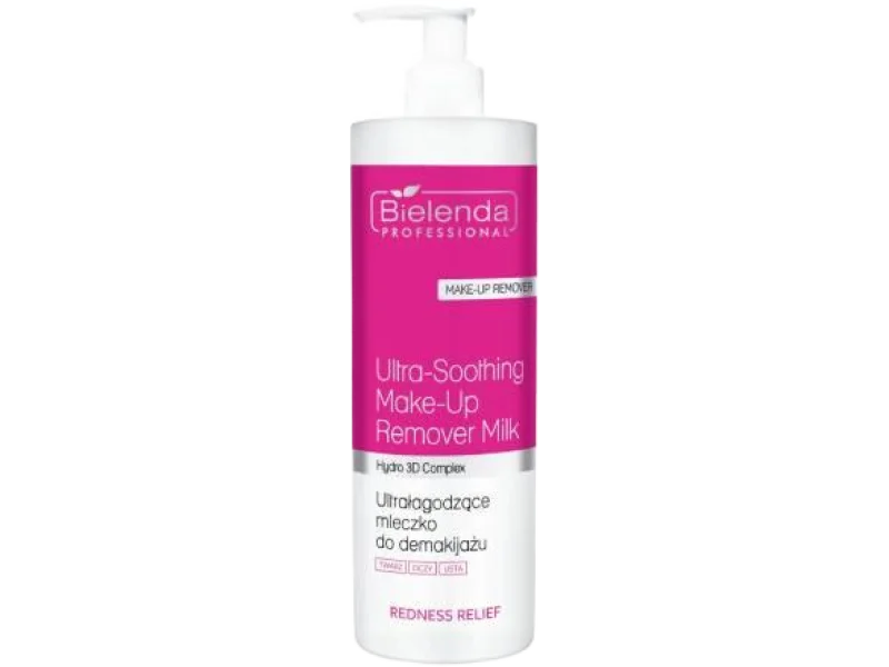 BIELENDA PROFESSIONAL Redness Relief Ultra-łagodzące mleczko do demakijażu twarzy, oczu i ust, 500 ml