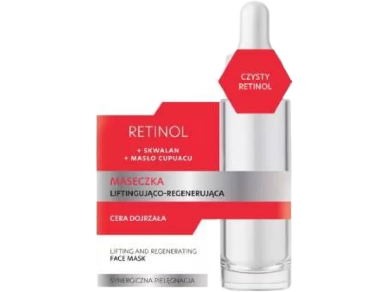 Bielenda Skin Clinic Professional, maseczka liftingująco-regenerująca retinol + skwalan + masło cupuacu, maska, 8 g