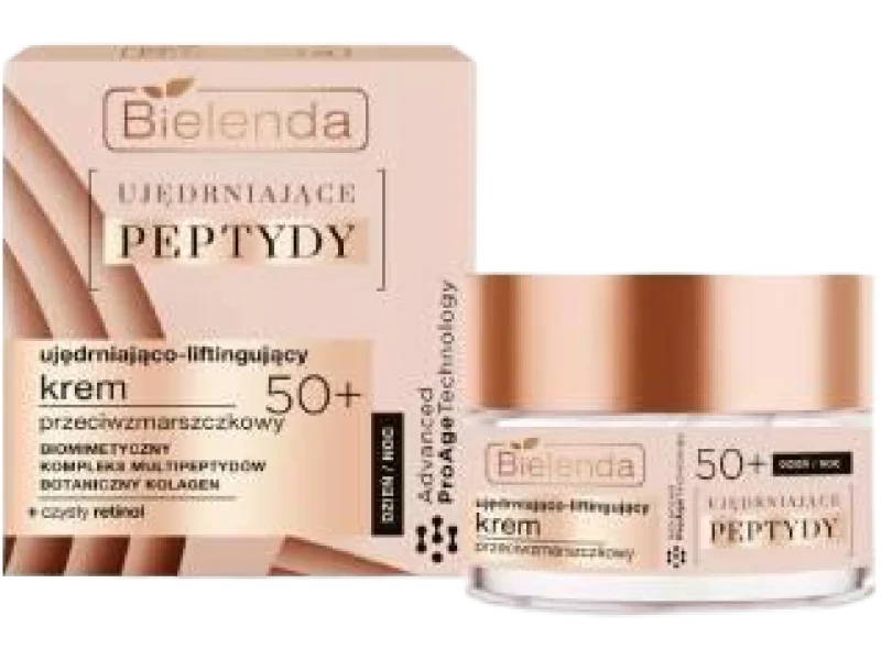 Bielenda ujędrniające peptydy, krem ujędrniająco-liftingujący przeciwzmarszczkowy 50+, 50 ml