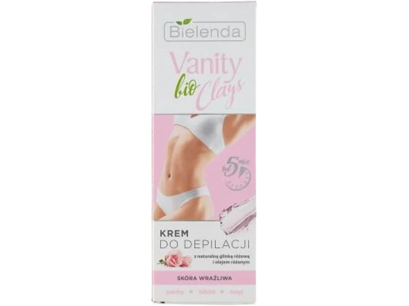 Bielenda Vanity Bio Clays krem do depilacji z naturalną glinką różową i olejem różanym, 100 ml