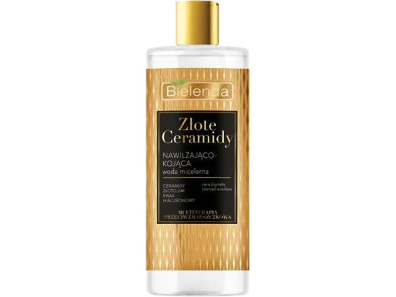 Bielenda Złote ceramidy woda micelarna nawilżająco-kojąca, płyn, 500 ml