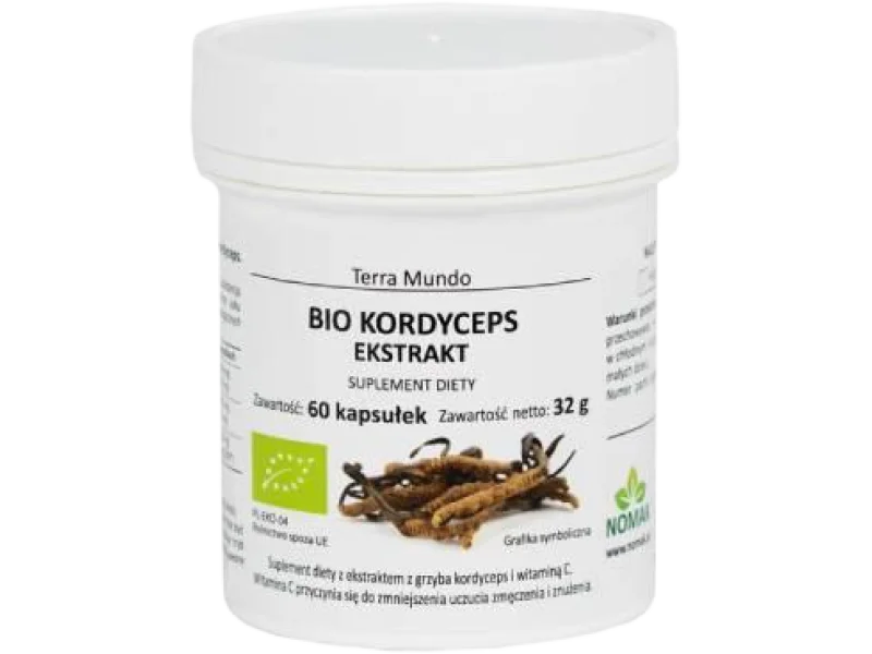 Bio Kordyceps ekstrakt, kapsułki, 525 mg, 60 kaps.