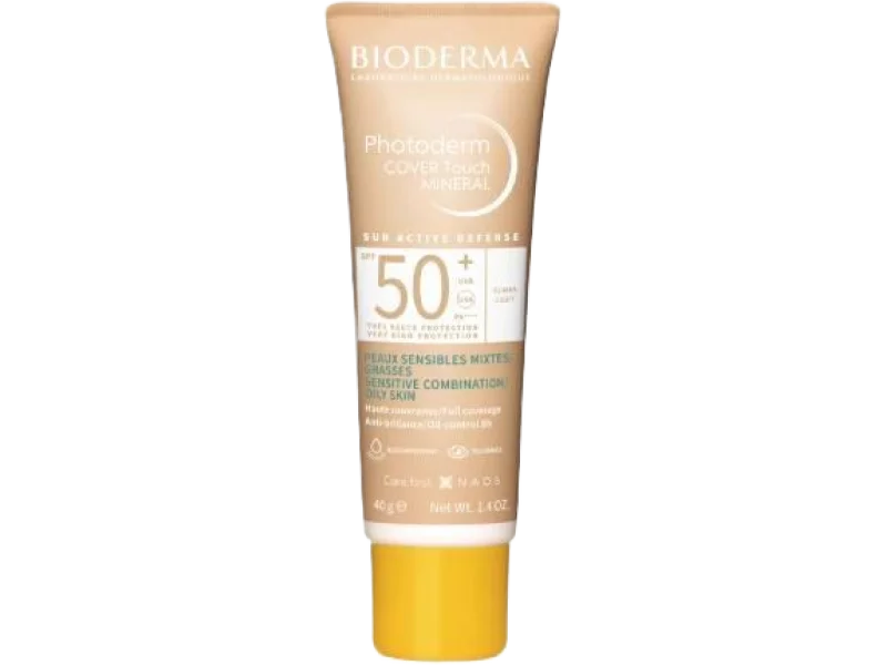 BIODERMA PHOTODERM Cover Touch Mineral Kryjący fluid mineralny SPF50 jasny, 40 g