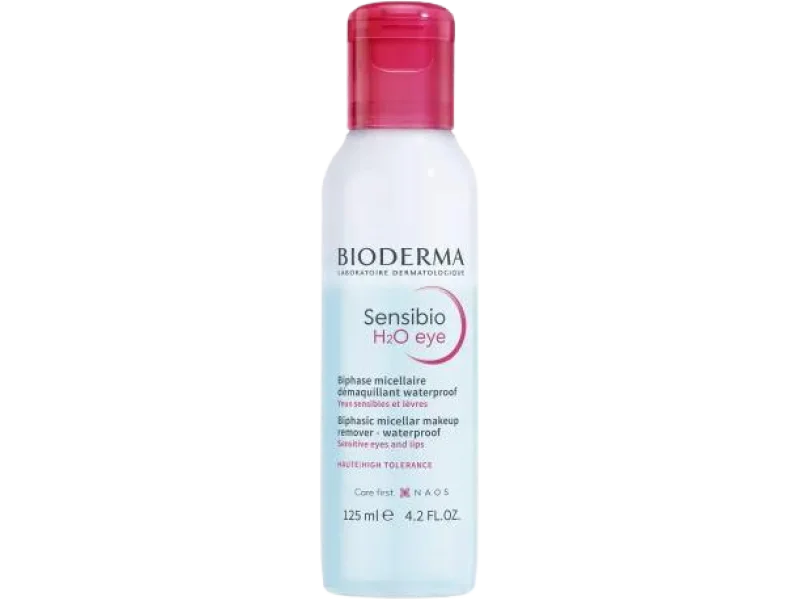 Bioderma Sensibio H2O Eye woda micelarna do demakijażu oczu i ust dwufazowa, płyn, 125 ml