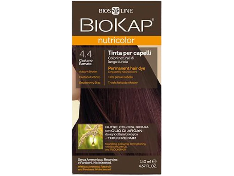 BioKap Nutricolor farba do włosów, 4.4 kasztanowy brąz, 140 ml