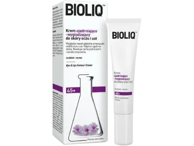 BIOLIQ 45+ Krem ujędrniająco-wygładzający na okolice oczu i ust, 15 ml