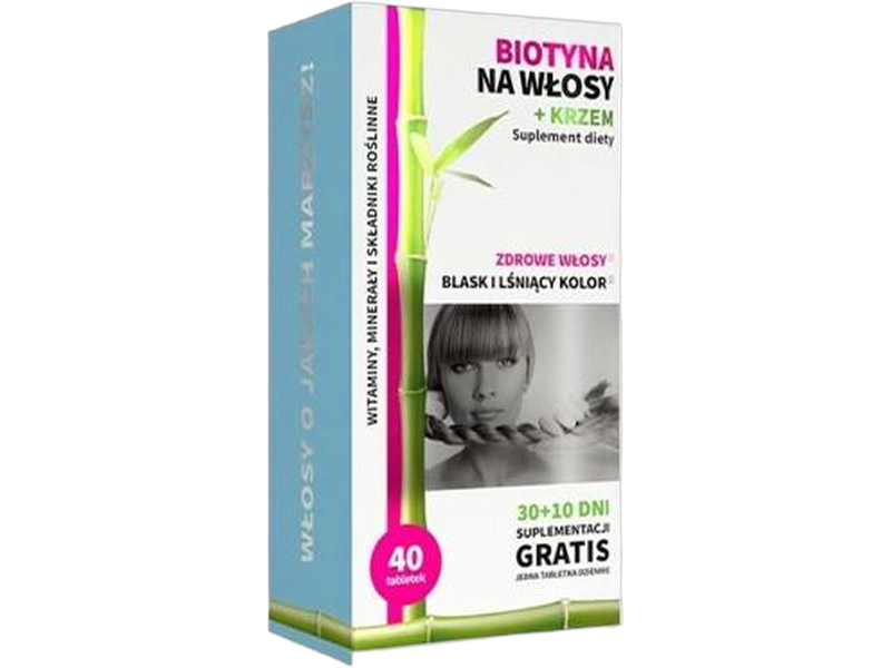 Noble Health Biotyna na włosy + krzem, tabletki, 40 tabl.