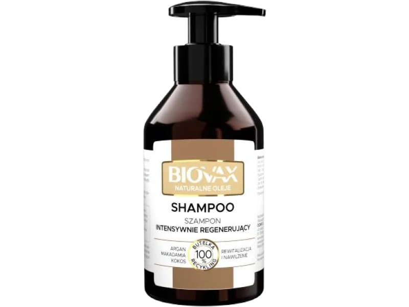 BIOVAX ARGAN MAKADAMIA KOKOS Szampon Intensywnie regenerujący Naturalne Oleje, 200 ml