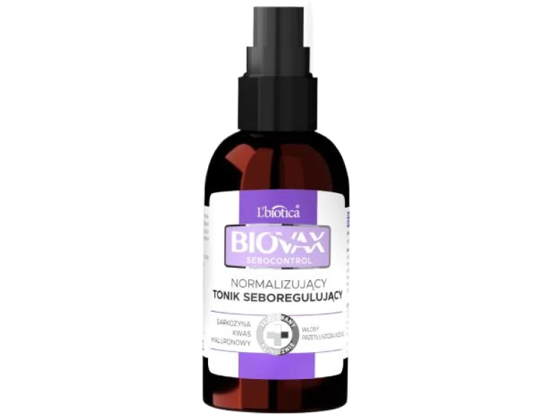 BIOVAX Sebocontrol Normalizujący tonik seboregulujący, 100 ml