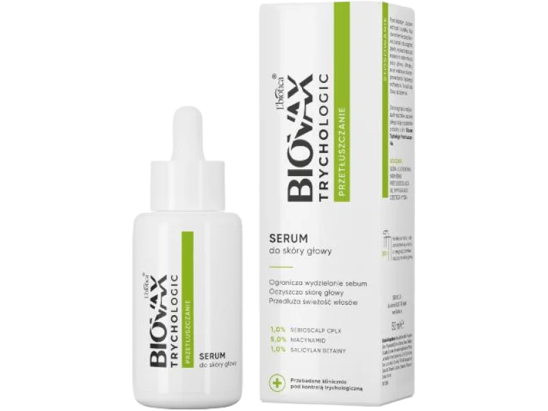 BIOVAX Trychologic Przetłuszczanie Serum do skóry głowy, 50 ml