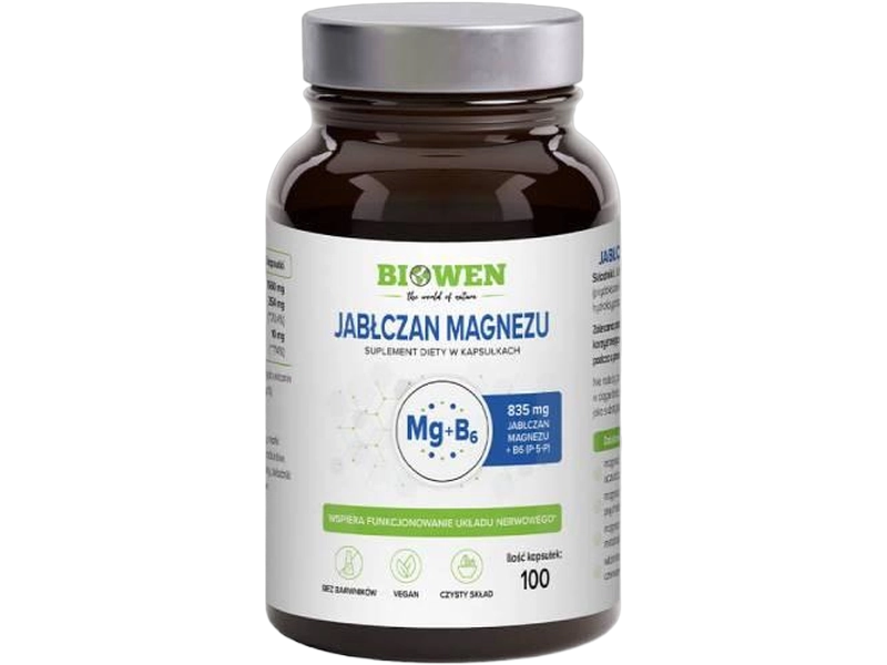 Biowen jabłczan magnezu, kapsułki, 100 kaps.