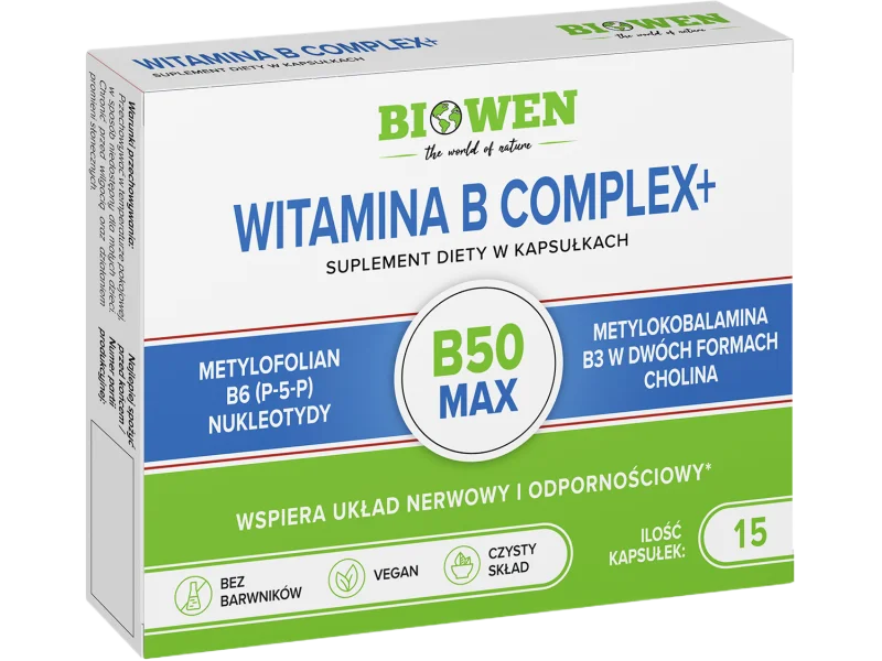 Biowen, witamina B-Complex+, kapsułki, 15 szt.