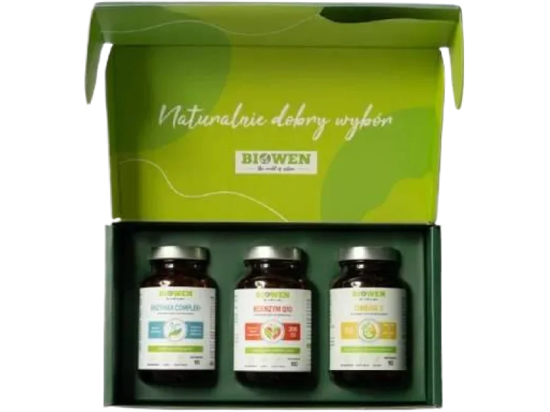 Biowen Zestaw dla Mamy Omega 3 + Enzymax Complex+ enzymy trawienne + Koenzym Q10, kapsułki, 90 + 90 + 100 kaps.
