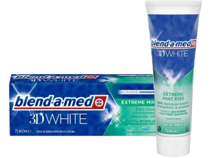 BLEND-A-MED 3D White Extreme Mint Kiss, pasta, 75 ml